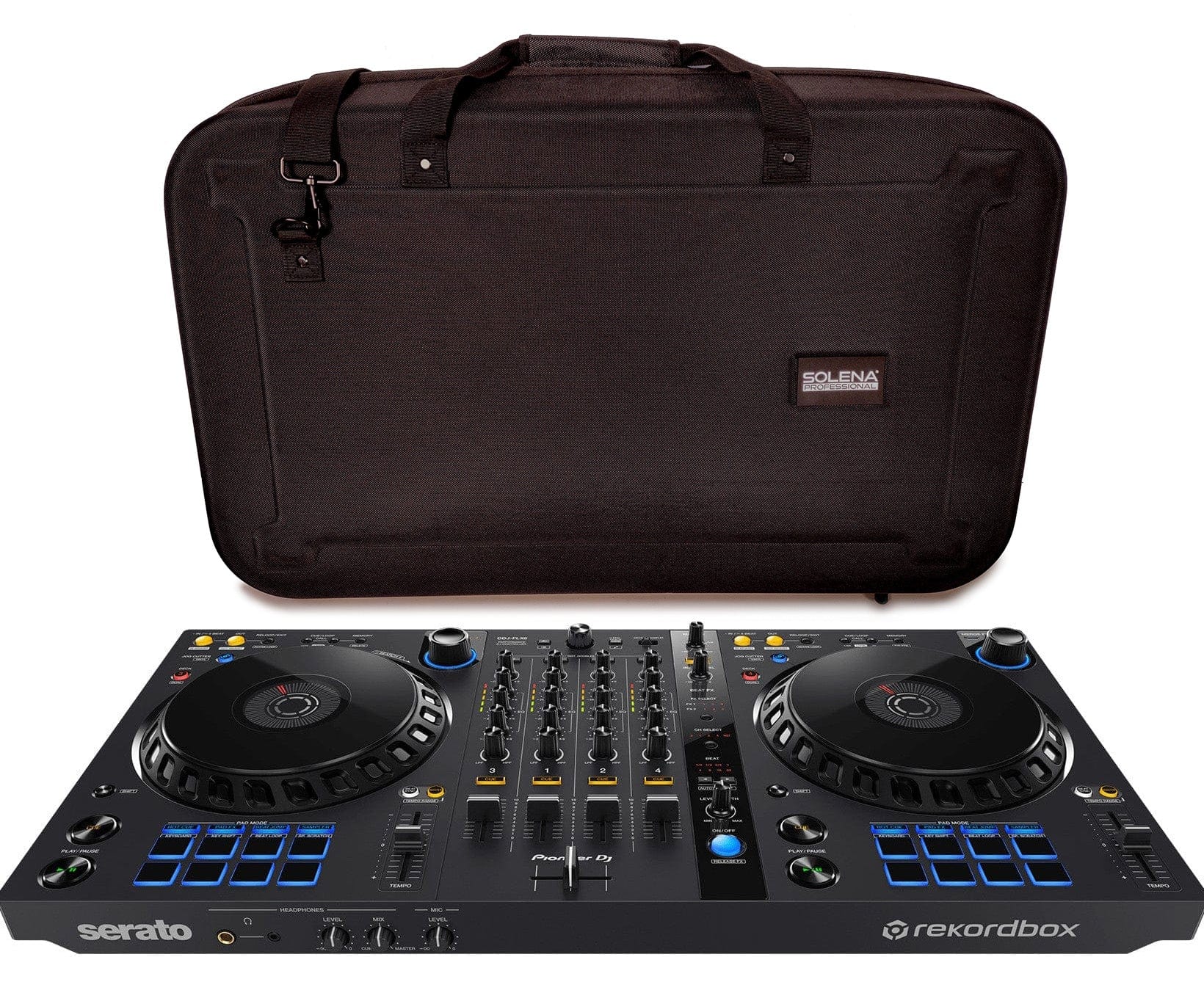 Pioneer DJ DDJ-FLX6GT DJ Controller With Solena Road Bag - PSSL ProSound and Stage Lighting