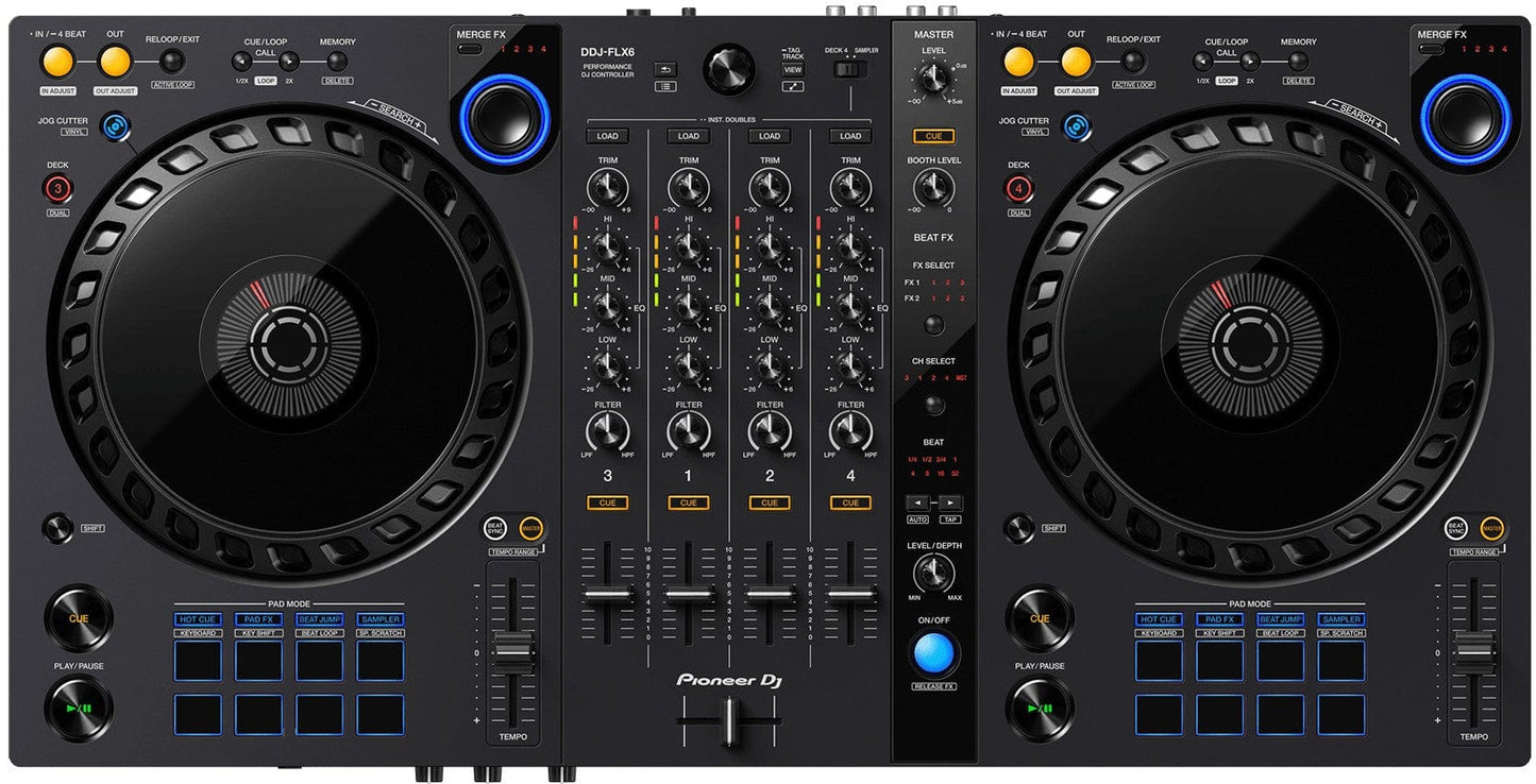 Pioneer DJ DDJ-FLX6GT DJ Controller With Solena Road Bag - PSSL ProSound and Stage Lighting