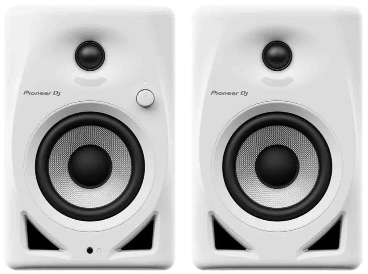 Pioneer DJ DM-40D 4" Two-Way Active Desktop Monitor System (Pair, White) - PSSL ProSound and Stage Lighting