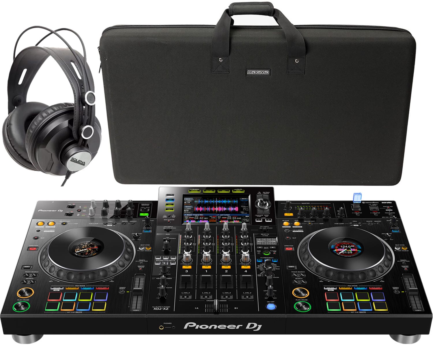 Pioneer DJ XDJ-XZ DJ Controller With Magma Case and Headphones Bundle - PSSL ProSound and Stage Lighting