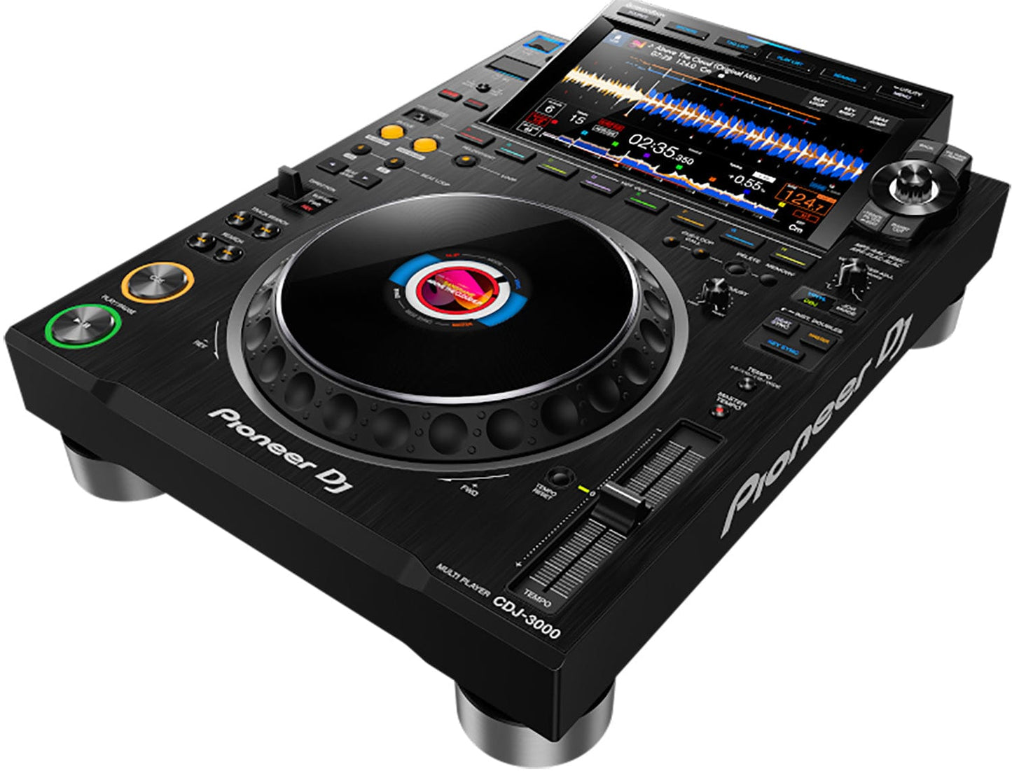 Pioneer DJ CDJ-3000 Professional DJ Multiplayer with Case and Headphones Bundle - PSSL ProSound and Stage Lighting