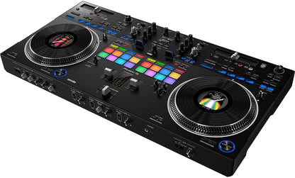 Pioneer DJ DDJ-REV7 Motorized DJ Controller With Roadcase and Headphone Bundle - PSSL ProSound and Stage Lighting