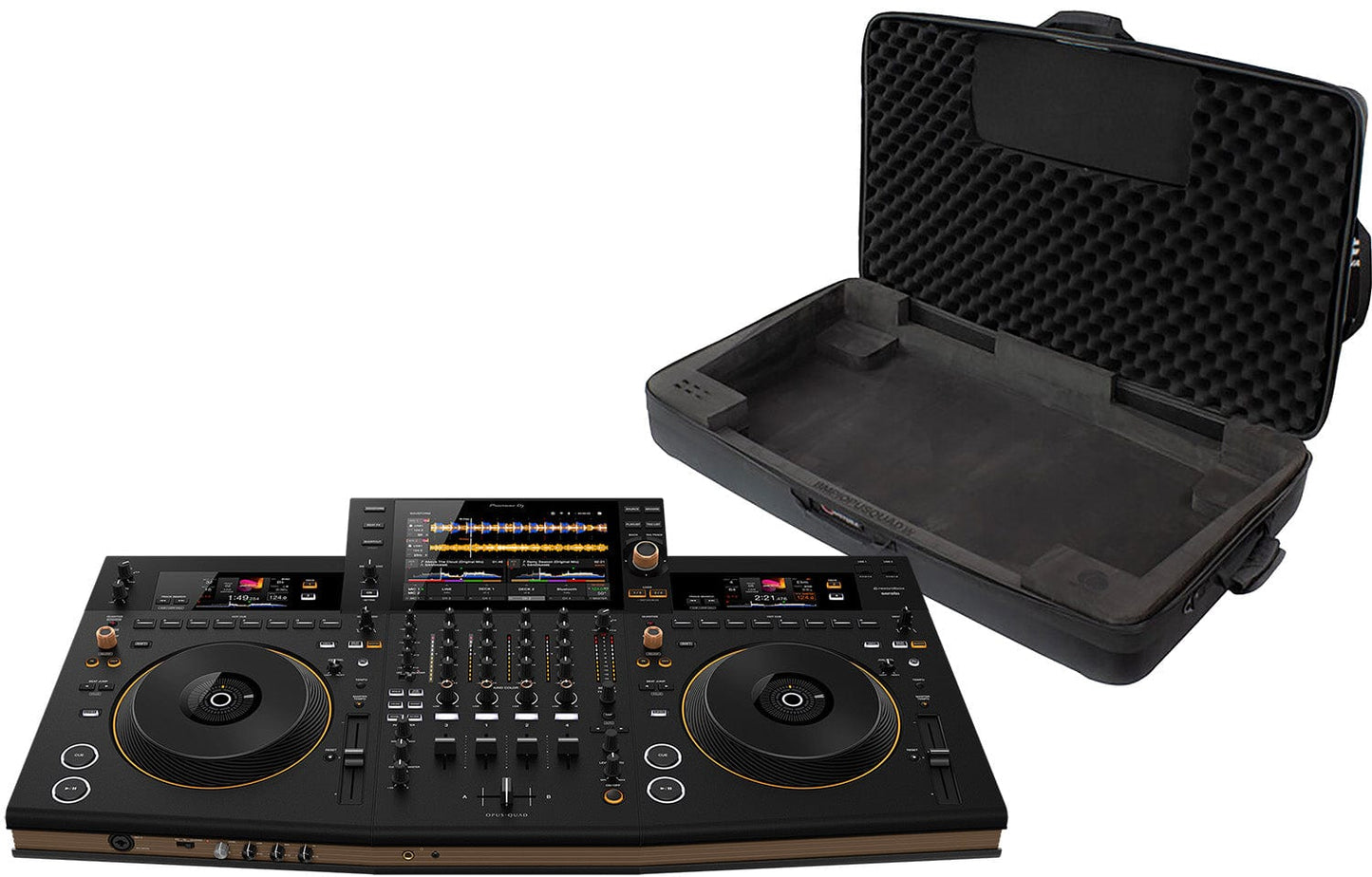 Pioneer DJ Opus Quad 4-Channel DJ Controller with Odyssey Road Case Bundle - PSSL ProSound and Stage Lighting