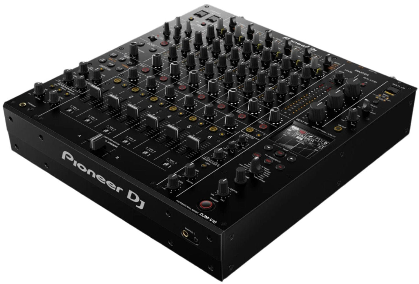 Pioneer DJ DJM-V10 6-Channel Professional DJ Mixer with MGA48043 Road Case Bundle - PSSL ProSound and Stage Lighting