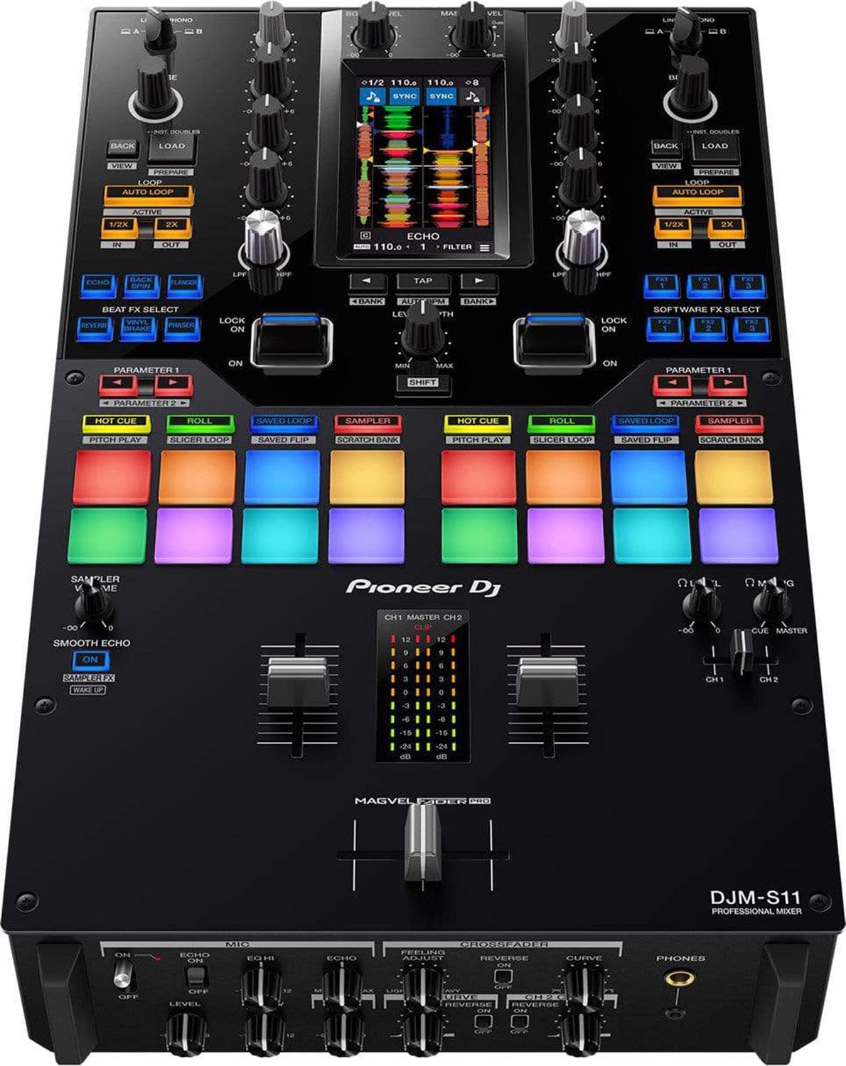 Pioneer DJ DJ DJM-S11 DJ Mixer with Decksaver - PSSL ProSound and Stage Lighting