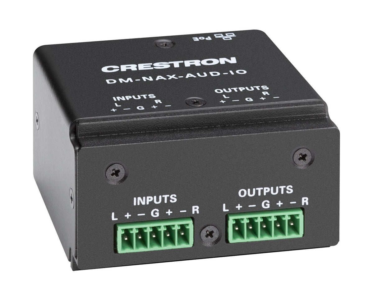 Crestron DM-NAX-AUD-IO DM NAX® Audio-over-IP Converter with Balanced/ Unbalanced Line-Level Audio Input and Output