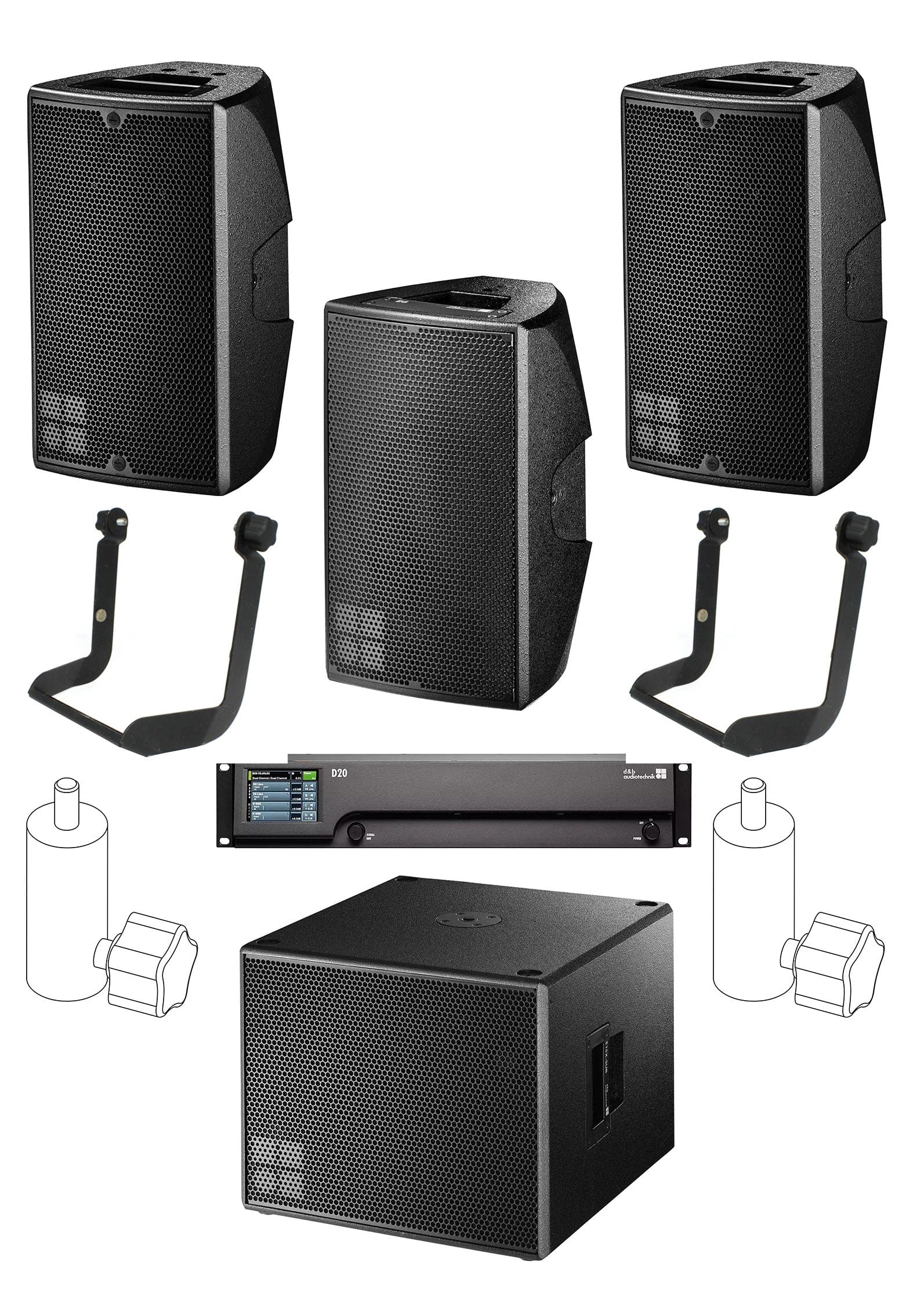 D&B Audiotechnik E-Series Compact Portable DJ System with E8 / E6 ...