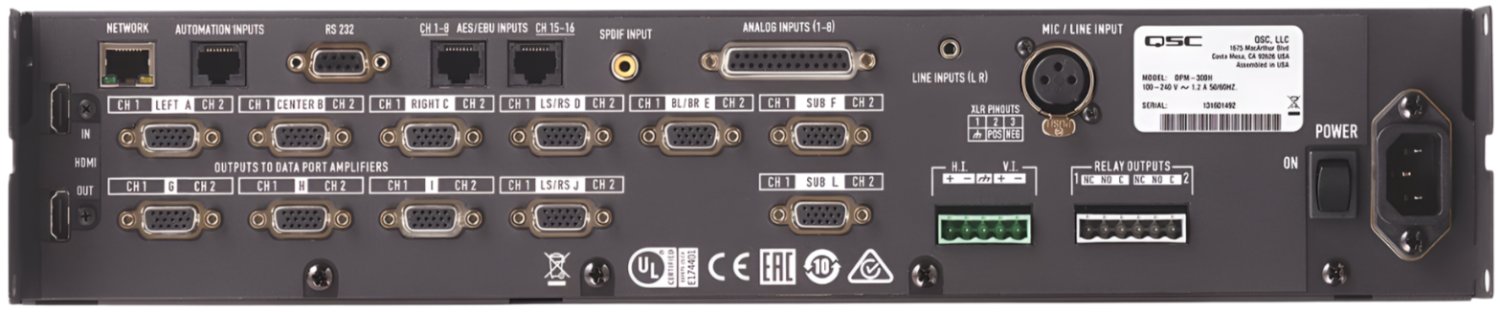 Q-SYS DPM-300H 10-Channel Digital Cinema Processor - PSSL ProSound and Stage Lighting