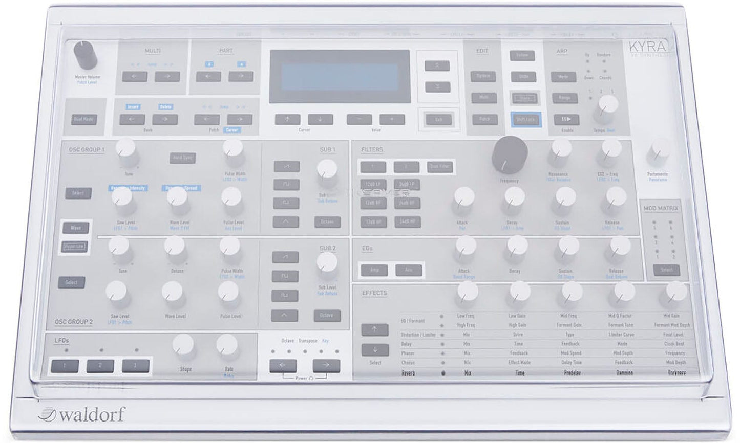 Decksaver DS-PC-MIRIDIUMKYRA Cover for Waldorf Iridium / M / KYRA Synthesizer - PSSL ProSound and Stage Lighting