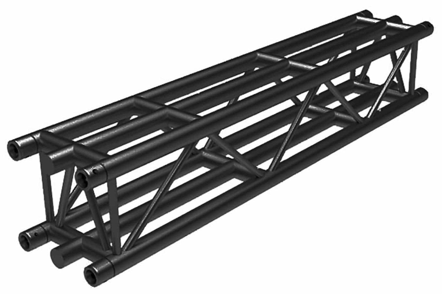 DuraTruss DT36-150-BLK-MTE 4.92-Foot (1.5-Meter) DT36 Square Truss with 6 Main Cords - Black - PSSL ProSound and Stage Lighting