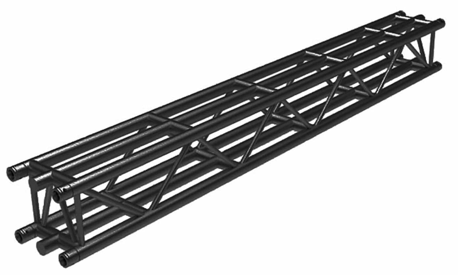 DuraTruss DT36-250-BLK-MTE 8.20-Foot (2.5-Meter) DT36 Square Truss with 6 Main Cords - Black - PSSL ProSound and Stage Lighting