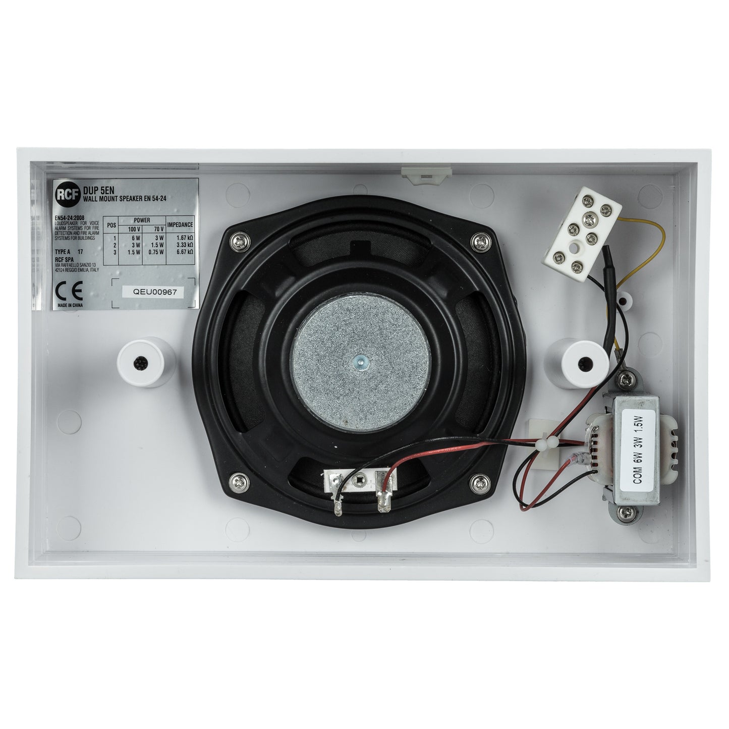 RCF DUP 5EN Wall Surface 5.5" Speaker, 6W, 70-100V, EN54-24