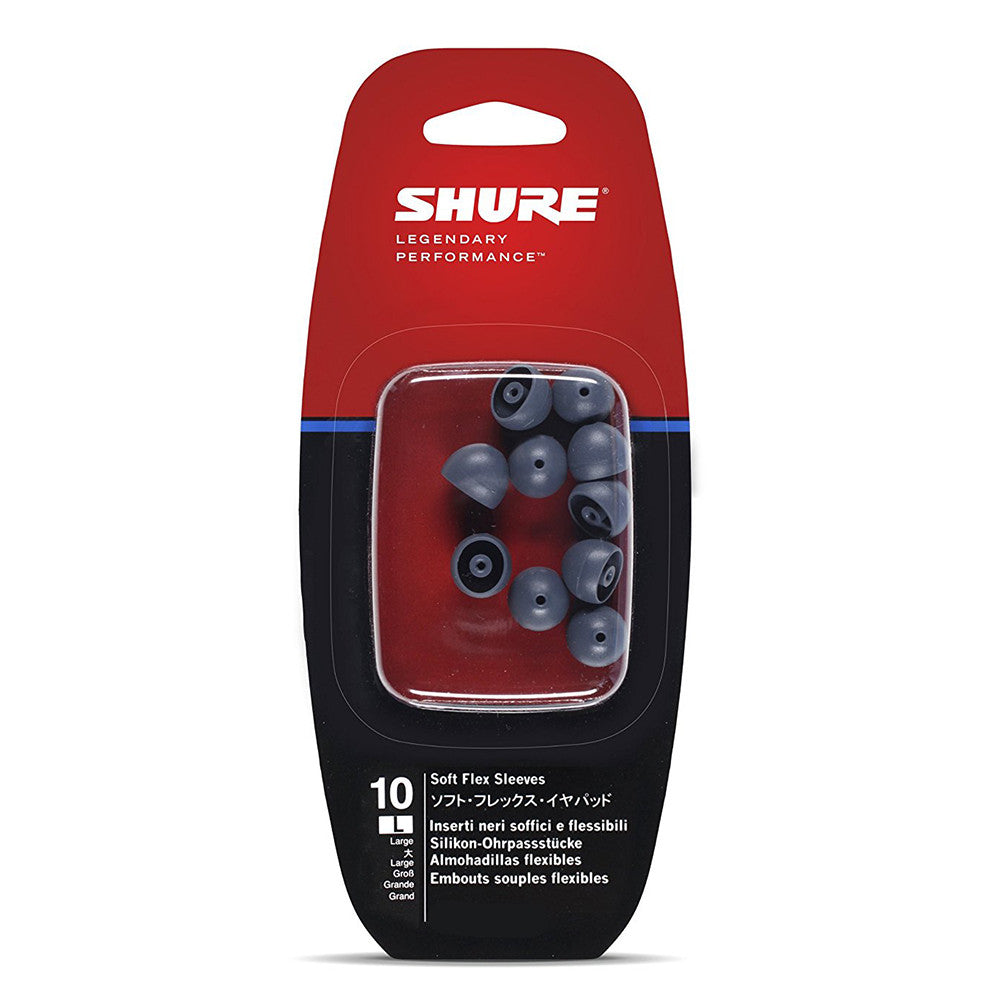 Shure EASFX1-10L Large soft flex sleeves for SCL3, SCL4, & SCL5 earphones (5 pair)