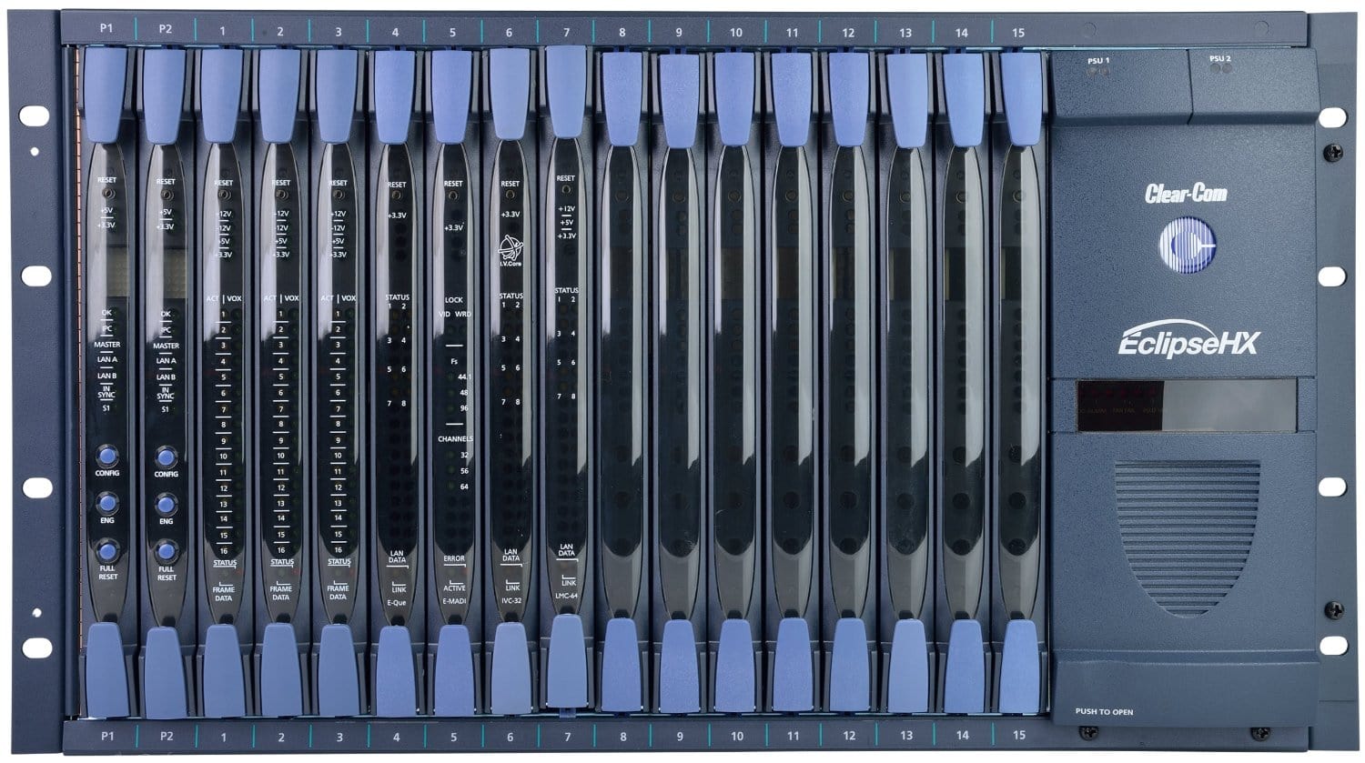 Clear-Com Eclipse HX-OMEGA 0P Frame with 15 Card Slots - ProSound and Stage Lighting