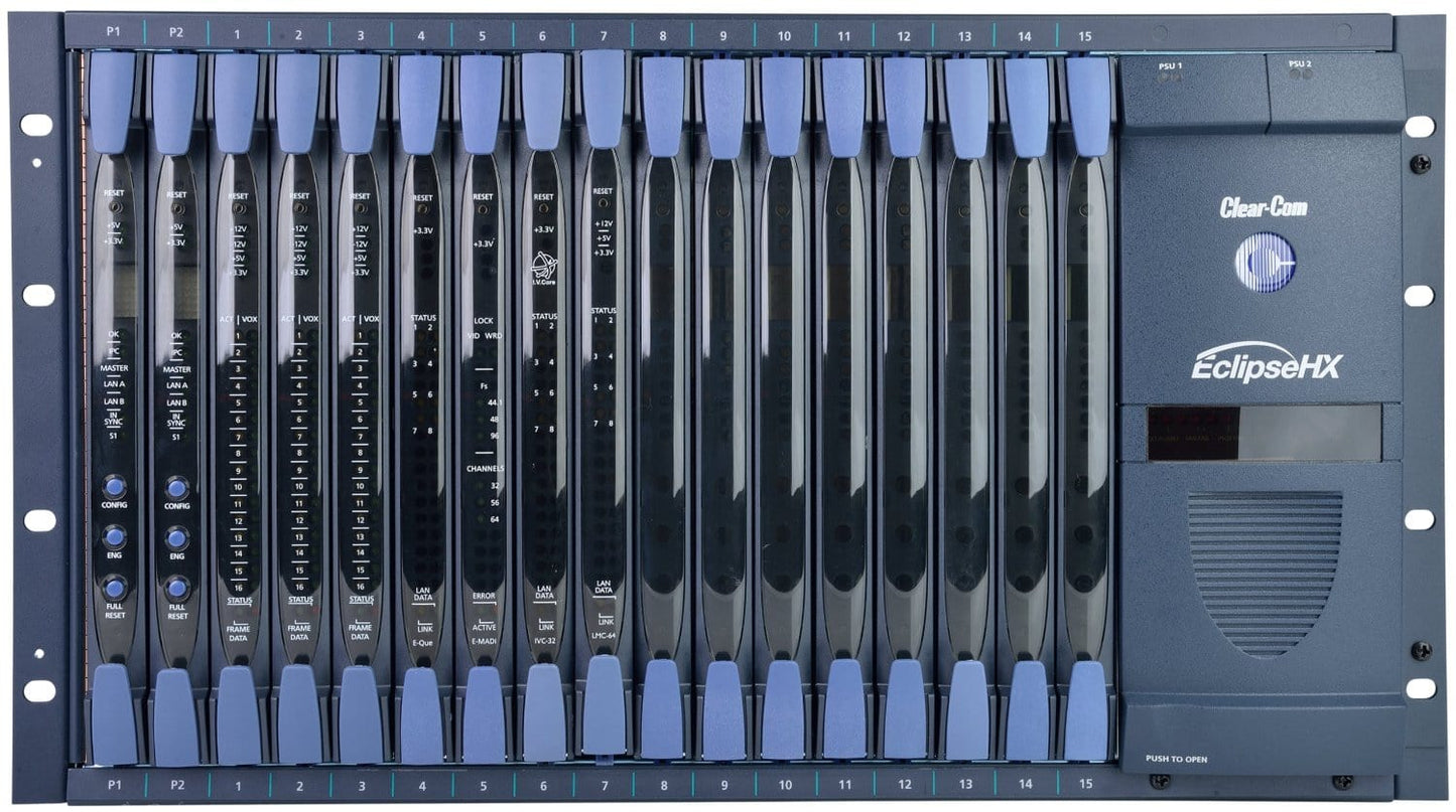 Clear-Com Eclipse HX-OMEGA 32P Frame with 15 Card Slots - PSSL ProSound and Stage Lighting