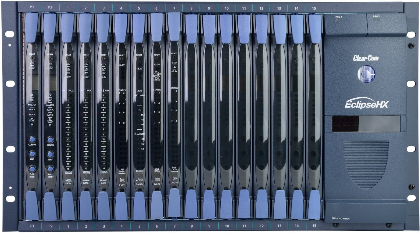 Clear-Com Eclipse HX-OMEGA 64P Frame with 15 Card Slots - PSSL ProSound and Stage Lighting