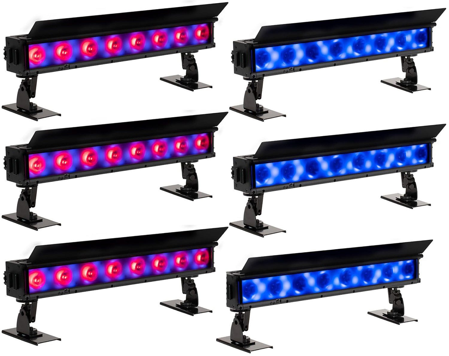 ADJ American DJ ELE188 ElectraPix Bar 8 Pak with 6x ElectraPix Bar 8 with Wired Digital Network - PSSL ProSound and Stage Lighting