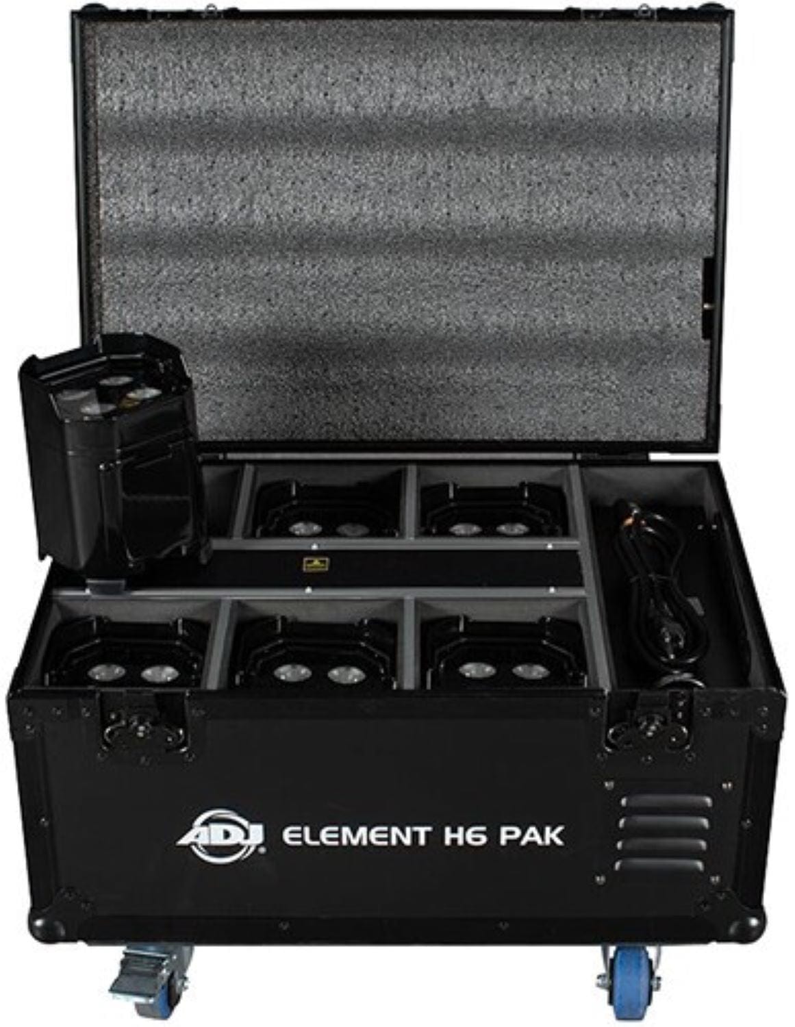 ADJ Element H6 Six Pack Black With Charging Case - PSSL ProSound and Stage Lighting