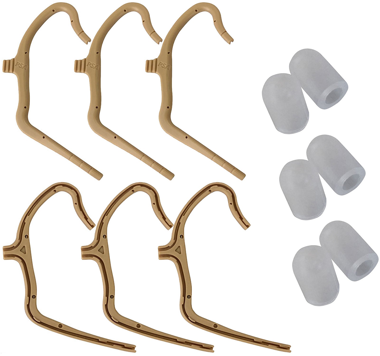 Point Source Audio EMB-6 EMBRACE Earmounts for PSA Microphones - 6 Pack - Beige - PSSL ProSound and Stage Lighting