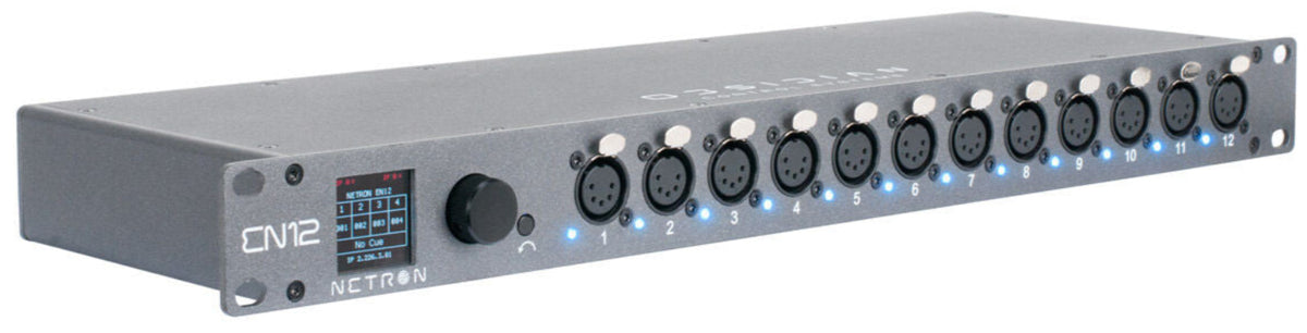 Elation EN12 Obsidian Netron 12-Port Ethernet to DMX OLED Display Gateway - PSSL ProSound and Stage Lighting