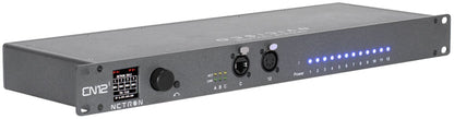 Elation EN12I Obsidian Netron 12 Universe 12-Port Node with POE - RJ45/Phoenix - 19-Inch Rackmount - PSSL ProSound and Stage Lighting