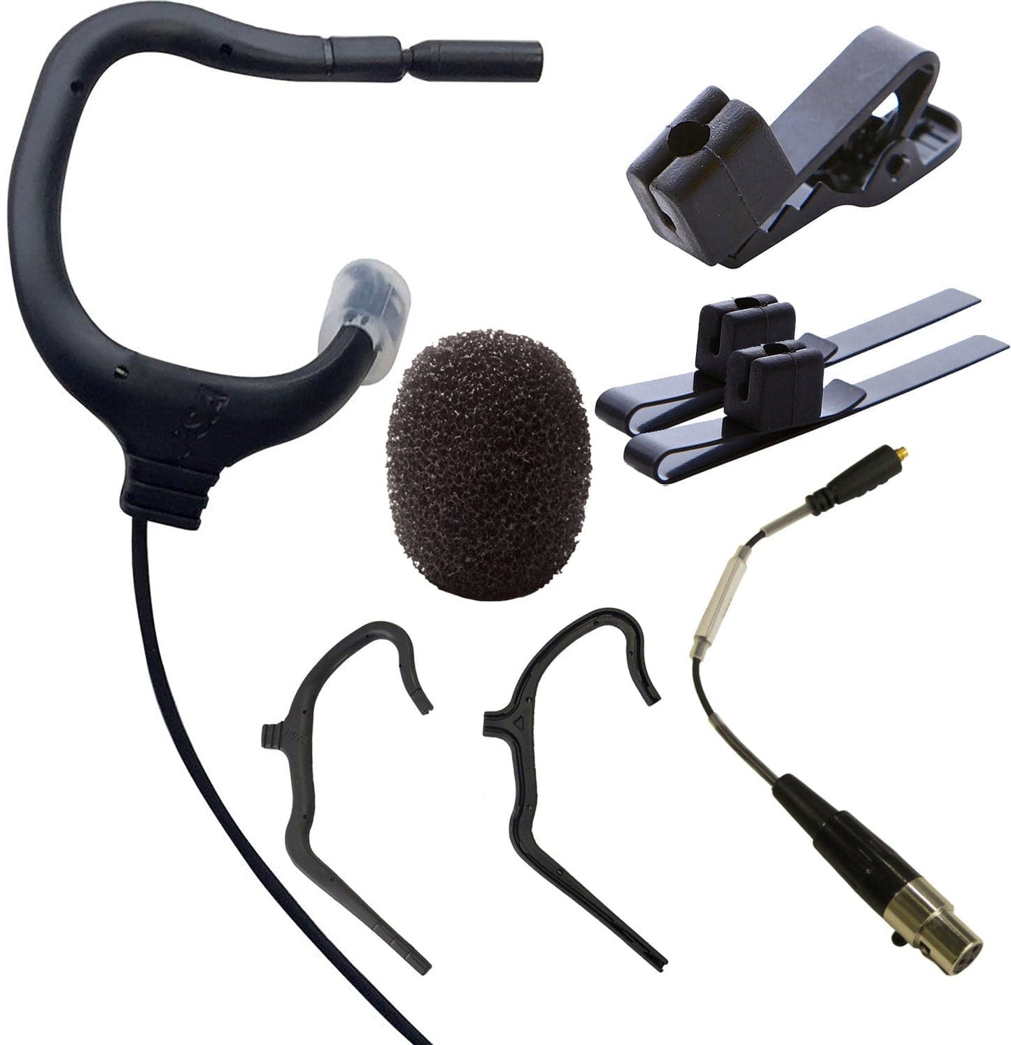 Point Source Audio EO-8WL-XSH EMBRACE Omni Earmount Lavalier for Shure - Black - PSSL ProSound and Stage Lighting