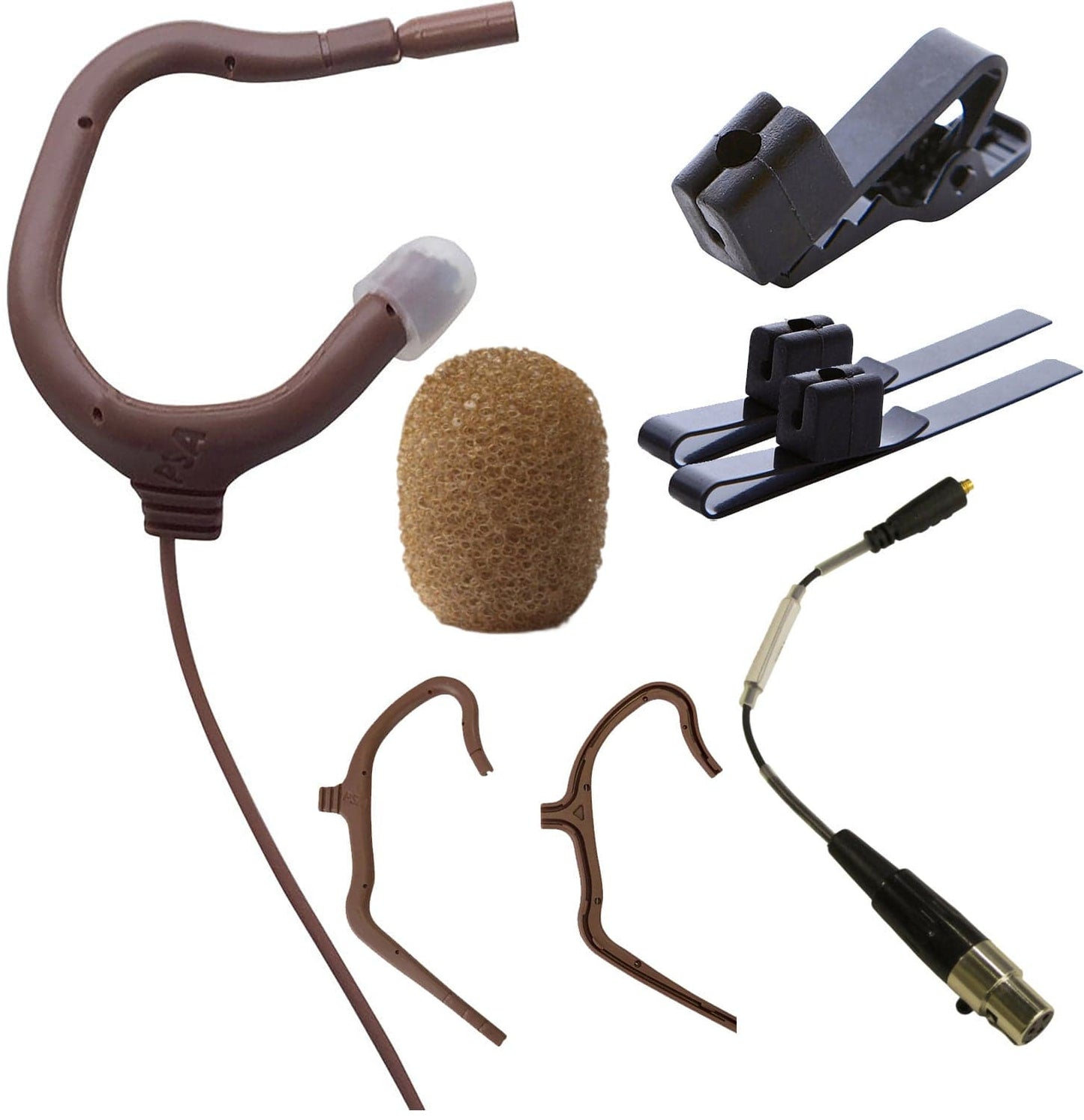 Point Source Audio EO-8WL-XSH EMBRACE Omni Earmount Lavalier for Shure - Brown - PSSL ProSound and Stage Lighting