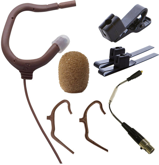 Point Source Audio EO-8WL-XSH EMBRACE Omni Earmount Lavalier for Shure - Brown - PSSL ProSound and Stage Lighting