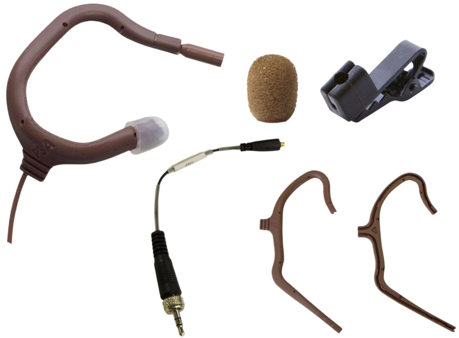 Point Source Audio EO-8WLH-XSE EMBRACE Omni Earmount Studio Lavalier Mic for Sennheiser - Brown - PSSL ProSound and Stage Lighting