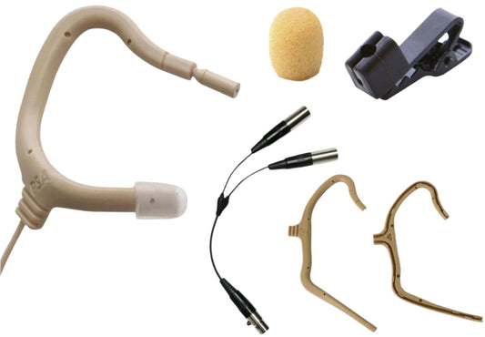 Point Source Audio EO-8WLH-XSH EMBRACE Omni Earmount Studio Lavalier Mic for Shure - Beige - PSSL ProSound and Stage Lighting