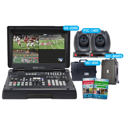Datavideo EPB-1640T Educator's production bundle with PTC-140 cameras and HDBaseT technology. Note: This bundle is not qualified for a demo price. Bundle includes: