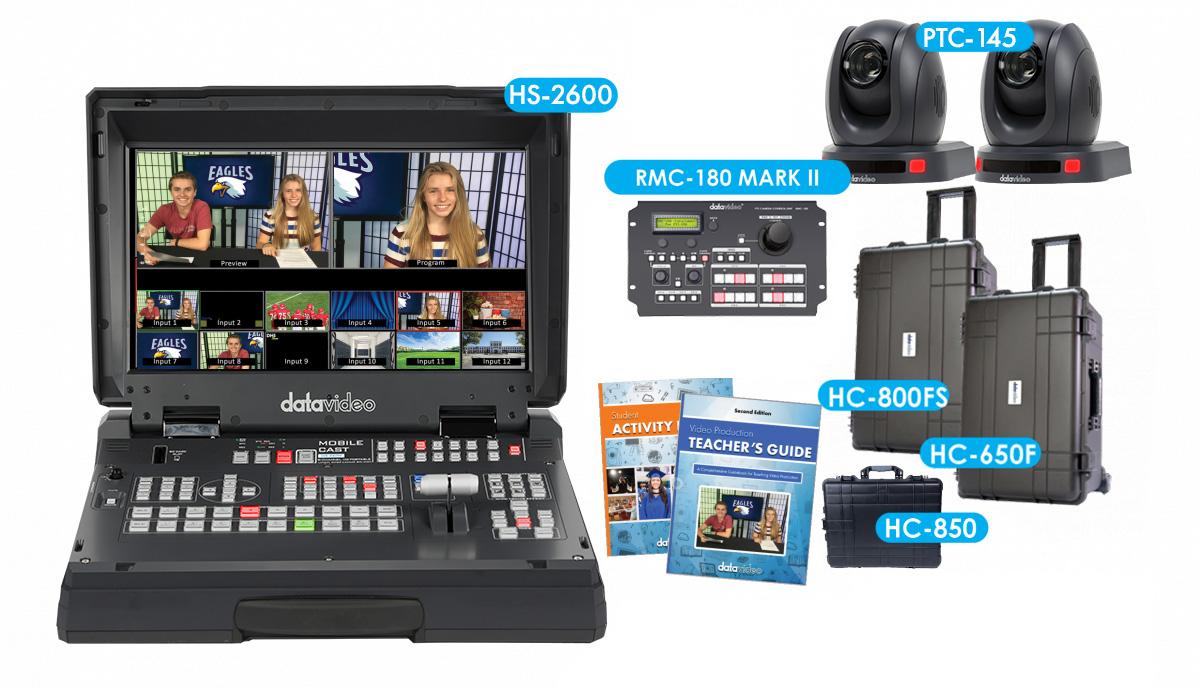 Datavideo EPB-2600 Educator's production bundle with advance virtual studio features. Note: This bundle is not qualified for a demo price. Bundle includes: