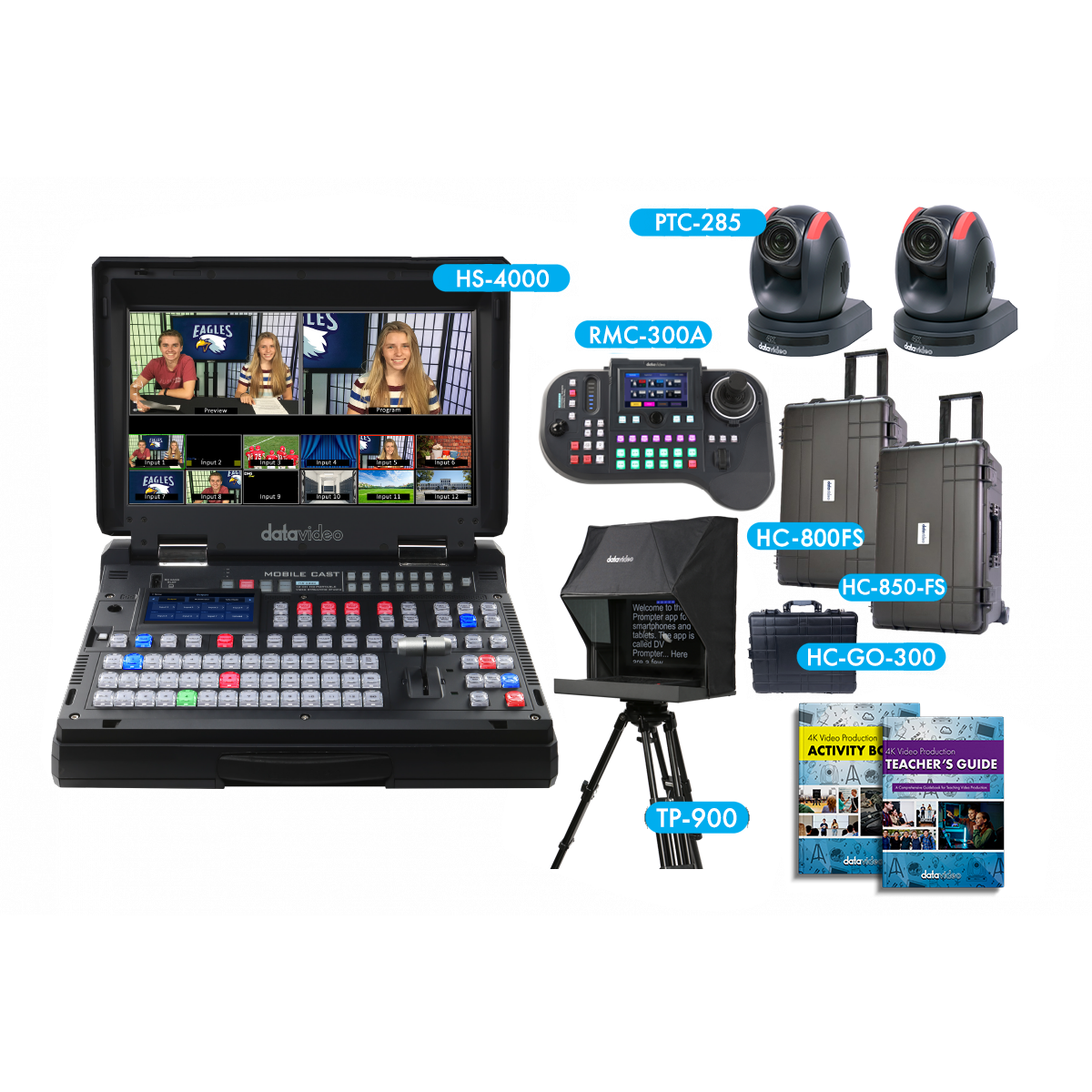 Datavideo EPB-4000 Educator's production bundle with 4K video support. Note: This bundle is not qualified for a demo price. Bundle includes: