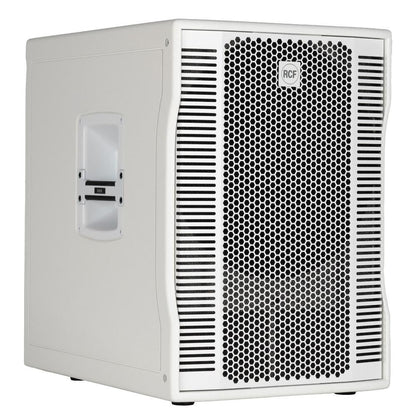 RCF EVOX-12-SYSTEM-W Active 1400W Portable PA System (Baltic Birch), 15" Subwoofer and (8)x4" Top (White)