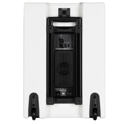 RCF EVOX-12-SYSTEM-W Active 1400W Portable PA System (Baltic Birch), 15" Subwoofer and (8)x4" Top (White)