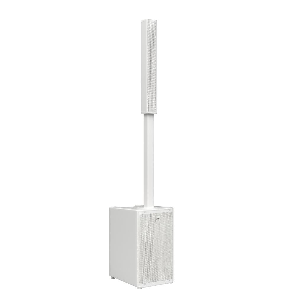 RCF EVOX-JMIX9-W White Active 2100W Portable Three-Way Column Array w/ JMixRemote App Capability, INCLUDES: