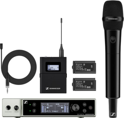 Sennheiser EW-DX MKE 2 SET (Q1-9) Digital Wireless Lavalier / Handheld Set - PSSL ProSound and Stage Lighting