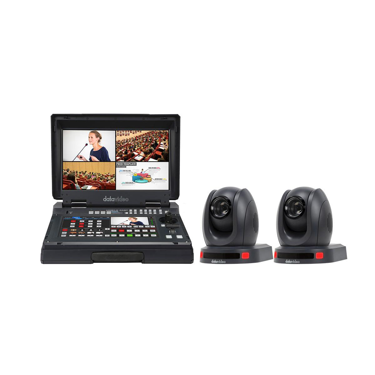 Datavideo EZ STREAM AI 20X W Kit includes: HS-1650T2x PTC-145TW