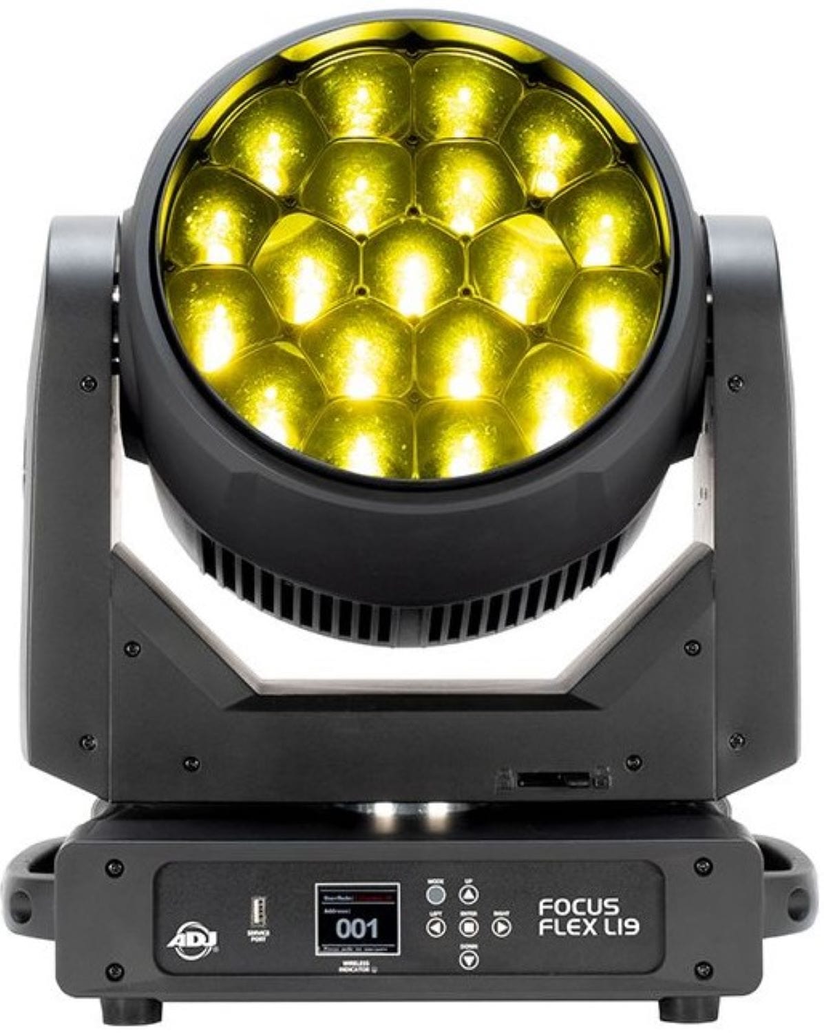 ADJ Focus Flex L19 19x40-Watt RGBL Moving Head – Solotech