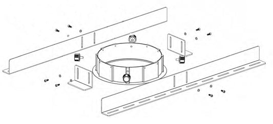 Elation FPCMK WH Fuze Pendant Ceiling Mount Kit WHITE