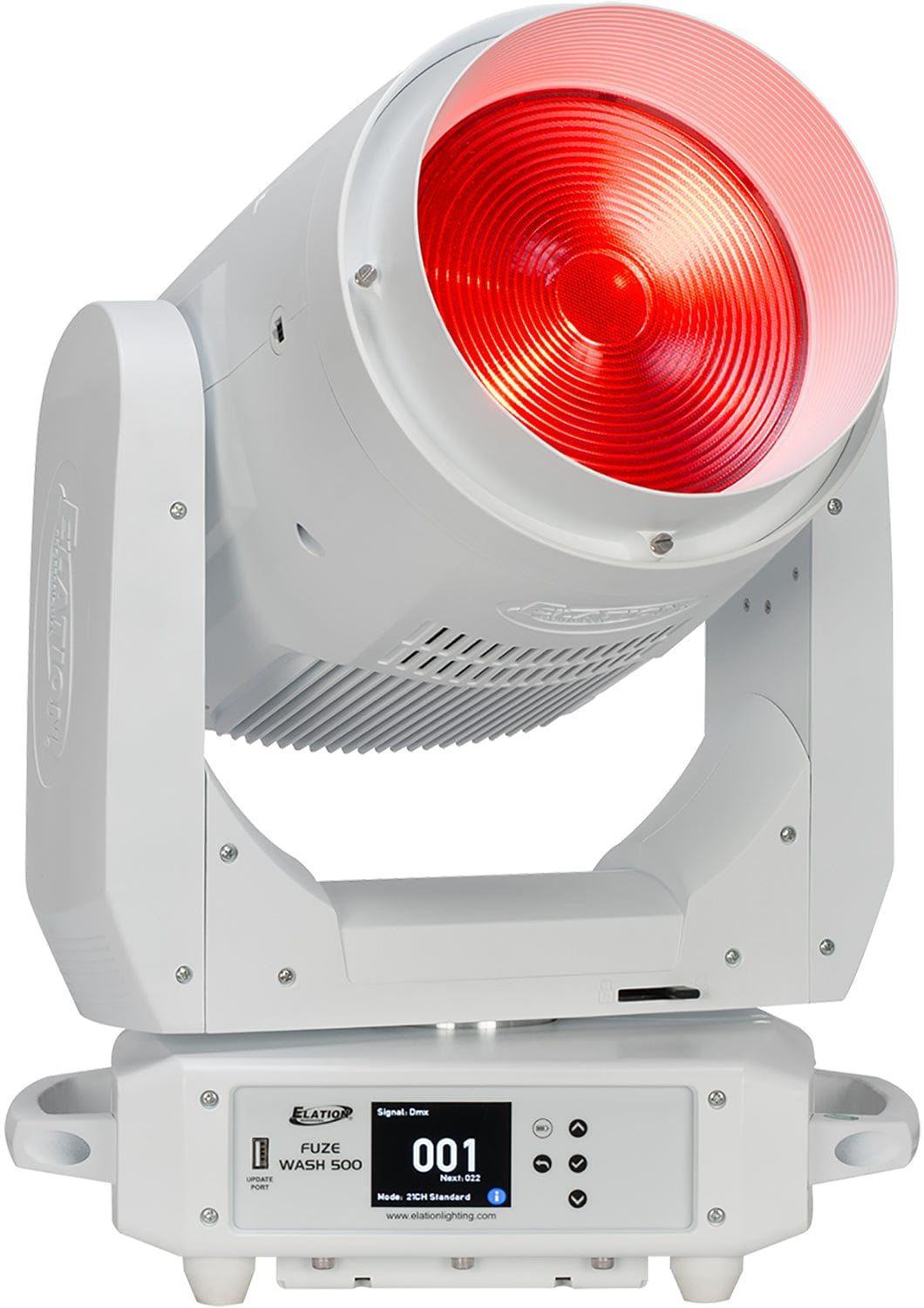 Elation FUZE-WASH-500-WH 500 Watt Full Spectrum RGBMA LED Wash Moving Head Fixture - White - PSSL ProSound and Stage Lighting