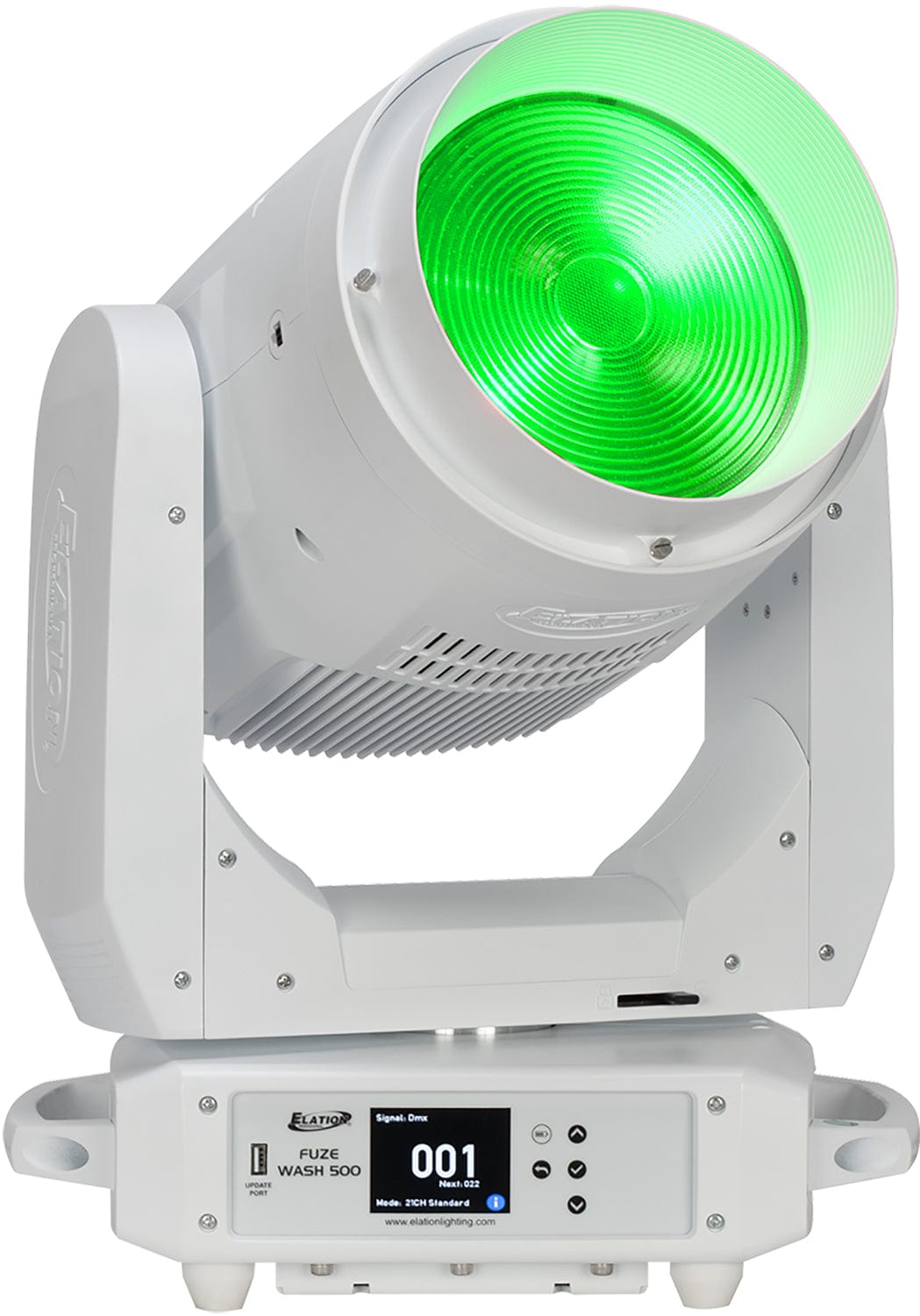 Elation FUZE-WASH-500-WH 500 Watt Full Spectrum RGBMA LED Wash Moving Head Fixture - White - PSSL ProSound and Stage Lighting