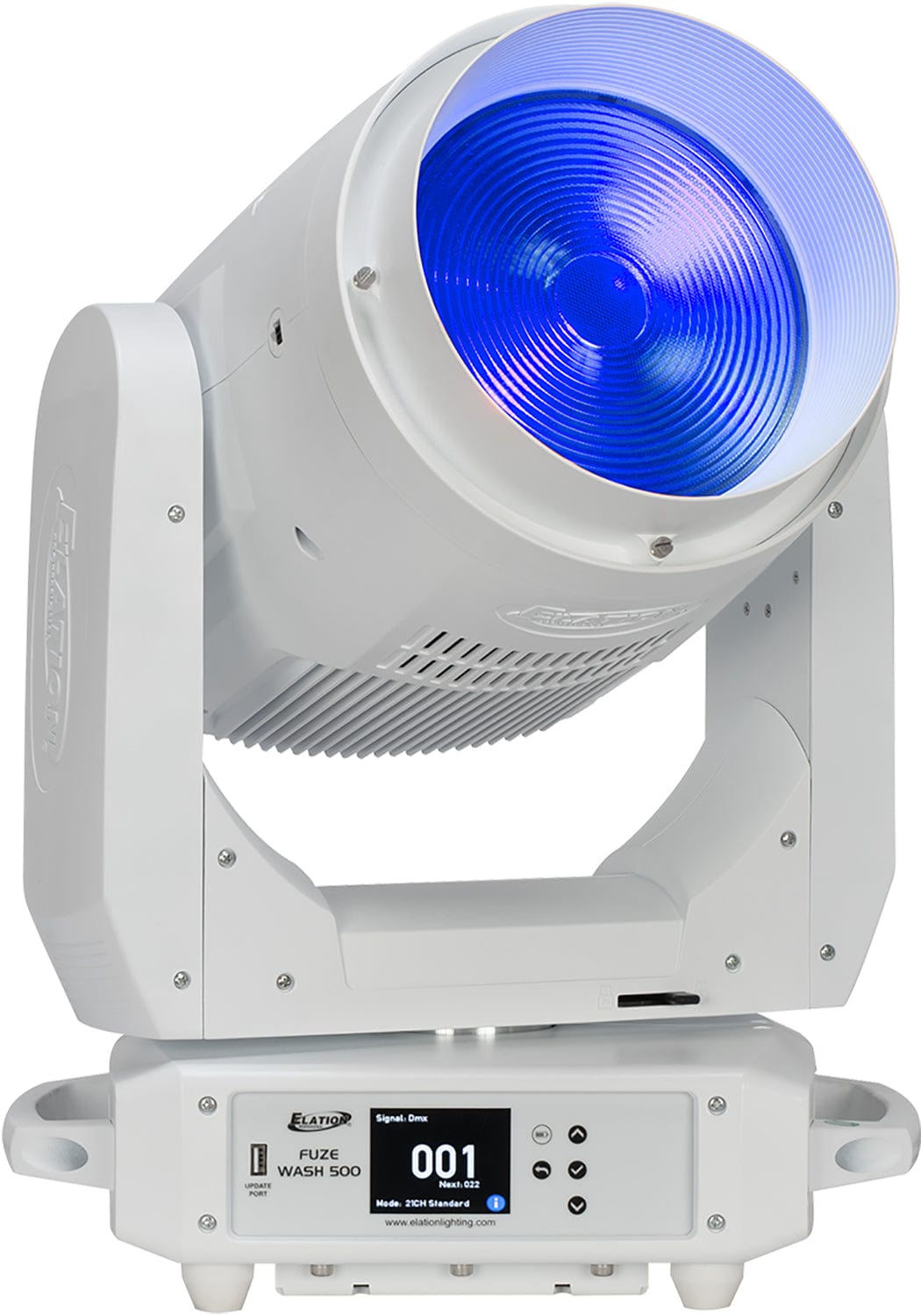 Elation FUZE-WASH-500-WH 500 Watt Full Spectrum RGBMA LED Wash Moving Head Fixture - White - PSSL ProSound and Stage Lighting