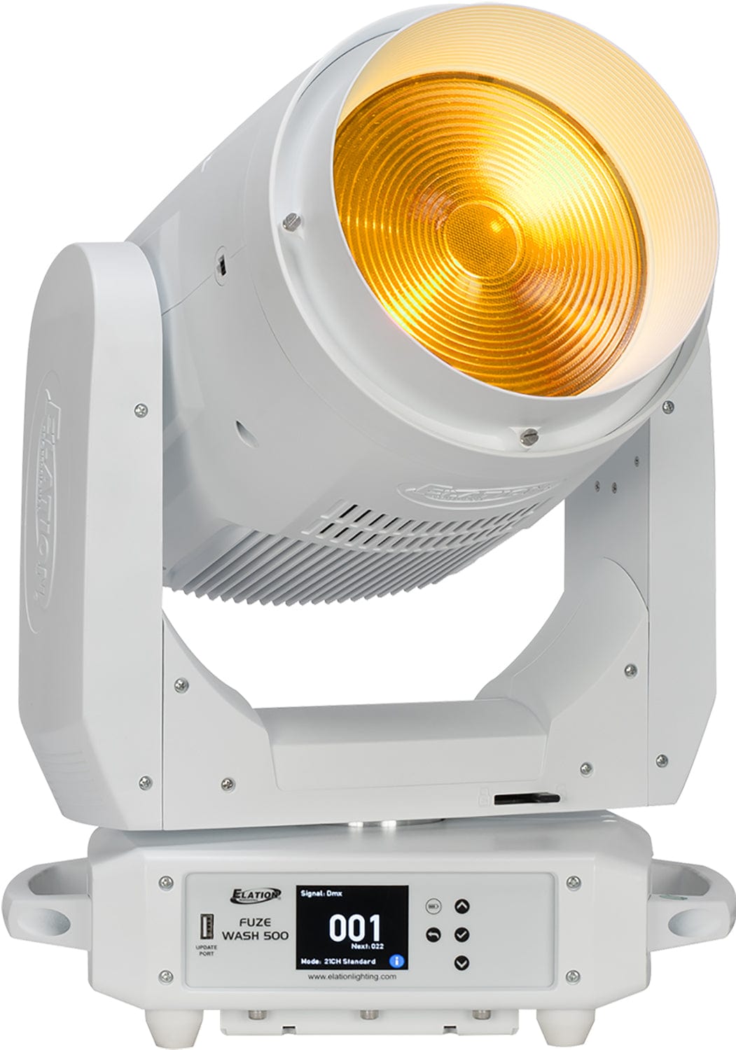 Elation FUZE-WASH-500-WH 500 Watt Full Spectrum RGBMA LED Wash Moving Head Fixture - White - PSSL ProSound and Stage Lighting