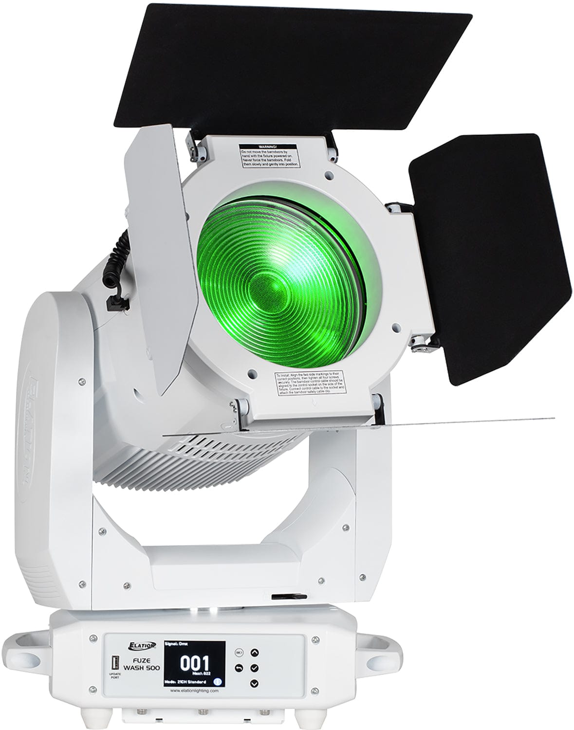 Elation FUZE-WASH-500-WH 500 Watt Full Spectrum RGBMA LED Wash Moving Head Fixture - White - PSSL ProSound and Stage Lighting