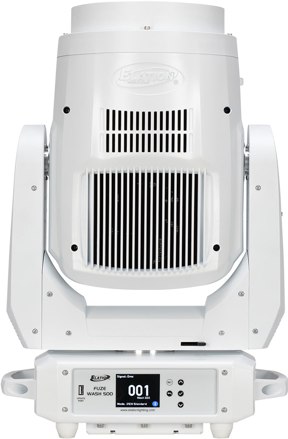 Elation FUZE-WASH-500-WH 500 Watt Full Spectrum RGBMA LED Wash Moving Head Fixture - White - PSSL ProSound and Stage Lighting