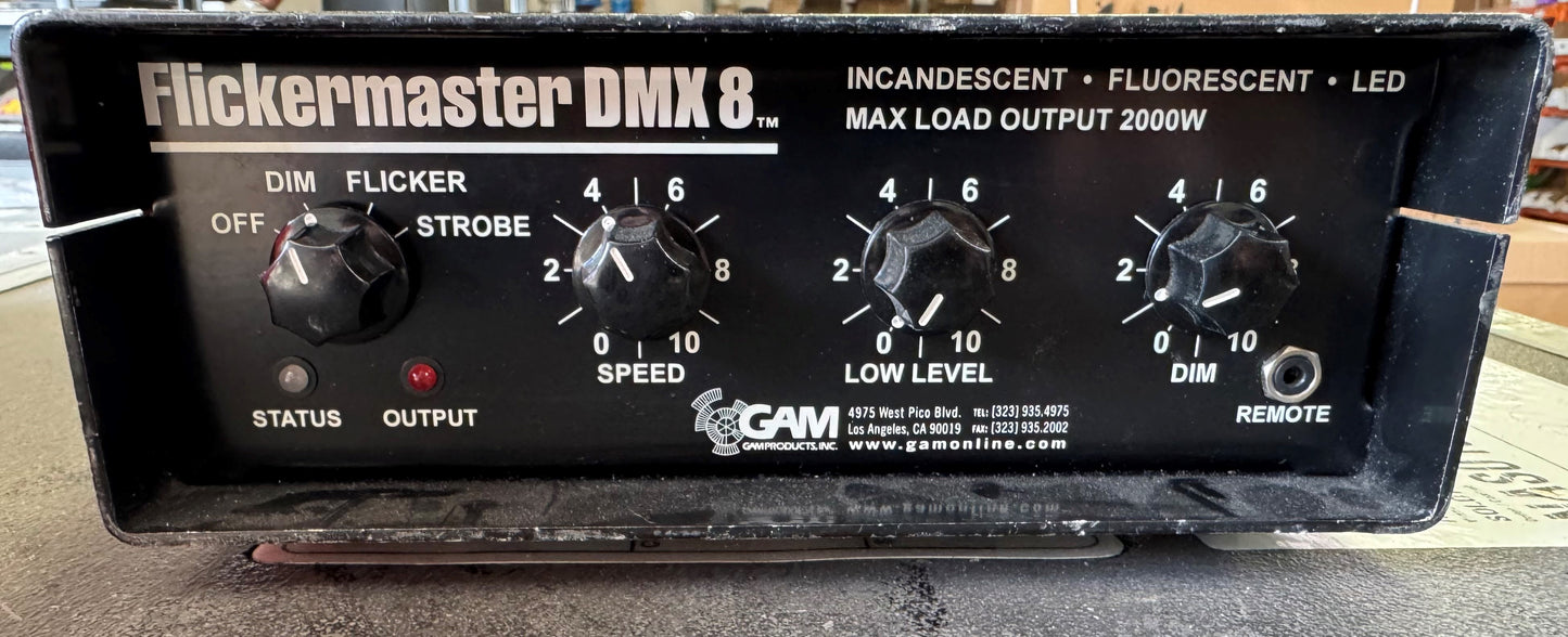 GAM Flickermaster DMX-8 2000 Watt Dimmer with Flicker Effect