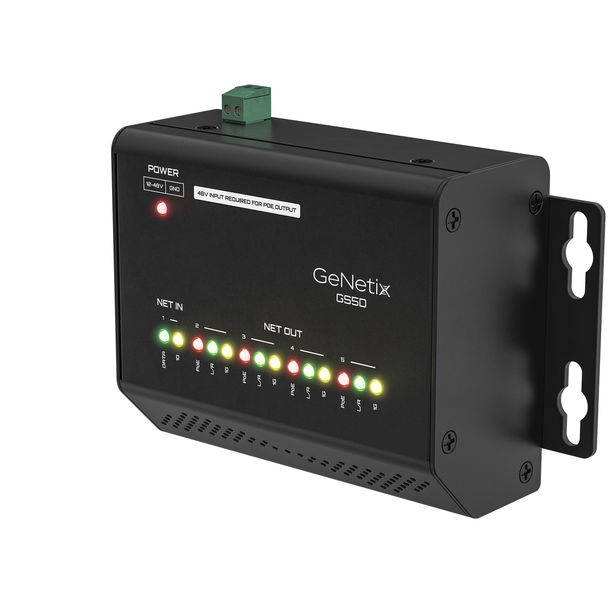 Chamsys GENETIXDINNET GeNetix GS5D - DIN Mount 5 Port Network Switch