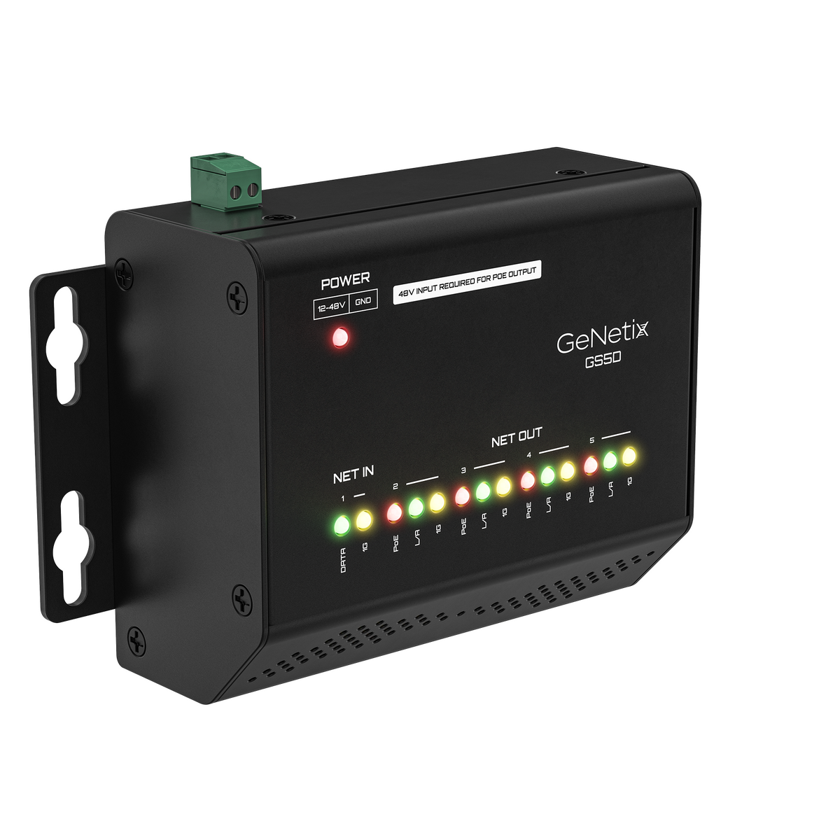 Chamsys GENETIXDINNET GeNetix GS5D - DIN Mount 5 Port Network Switch