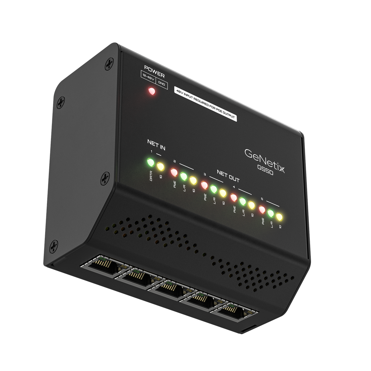 Chamsys GENETIXDINNET GeNetix GS5D - DIN Mount 5 Port Network Switch